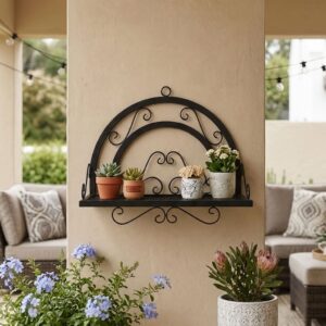 Ornate Iron Shelf with Potted Plants South Africa