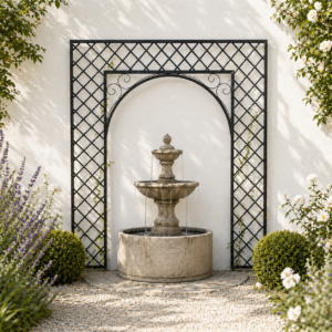 Unique wrought iron garden trellis to elevate your South African garden.