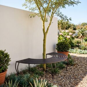 Tree Lovers Bench without Backrest – Half Circle Ø100cm
