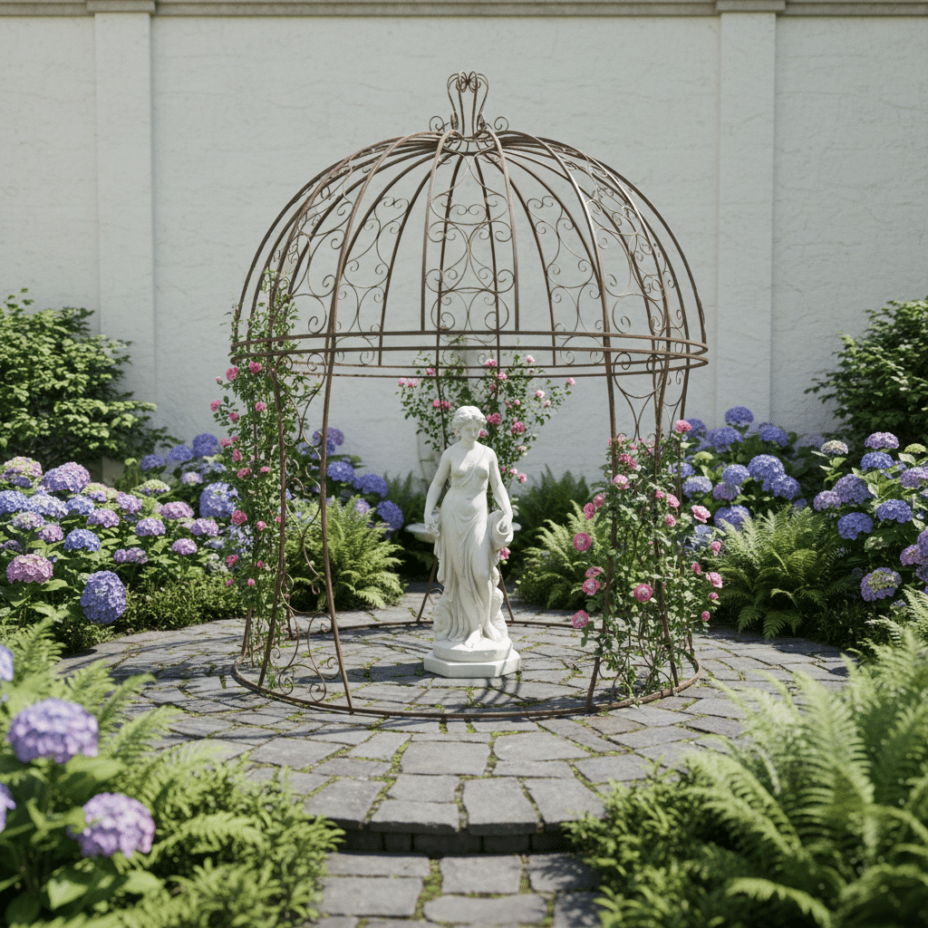Elegant wrought iron Pergola in South Africa