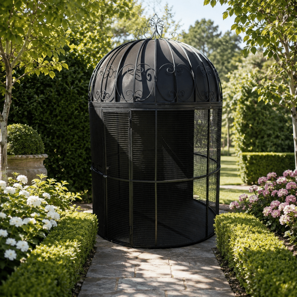 Custom design functional birdcage for South African garden sanctuaries.